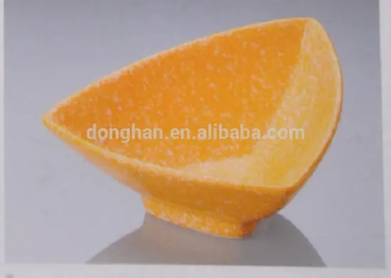 Triangle shaped strengthen porcelain Sauce plate
