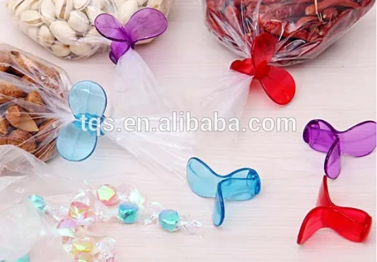 Plastic promotional Butterfly Bag seal clips