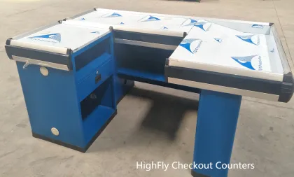 Modern Boutique Grocery Store POS Cashier Checkout Counter