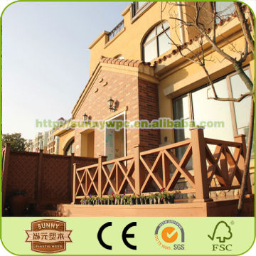 wpc railing post for garden fence wood plastic composite