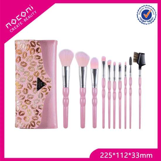 Noconi 10PCS top selling brand new makeup brush set with Synthetic Hair