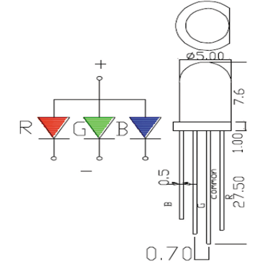 5mm RGB LED Size