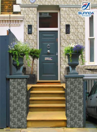 Sunnda 150x300 wall tile exterior , exterior wall clad tile price, exterior wall tiles design