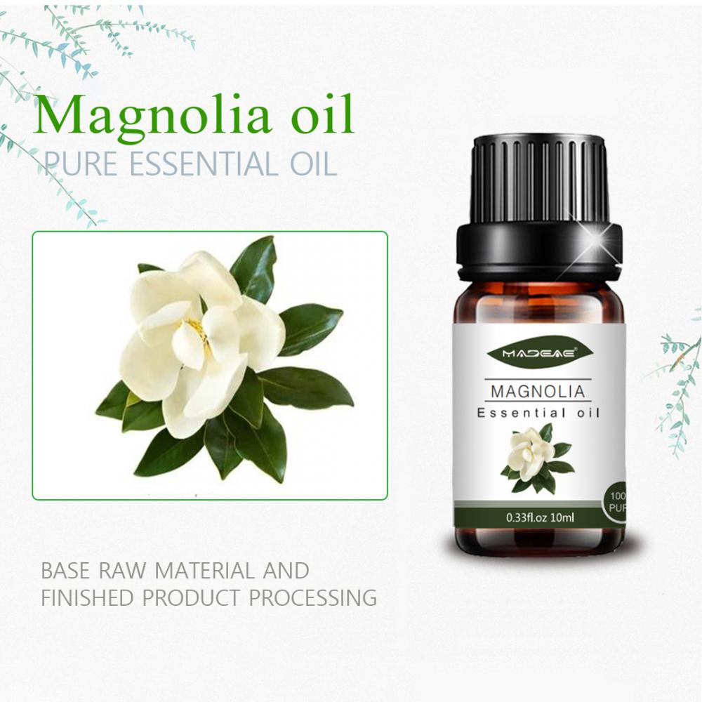 Branqueando o óleo essencial de magnólia 100% puro para cuidados com a pele