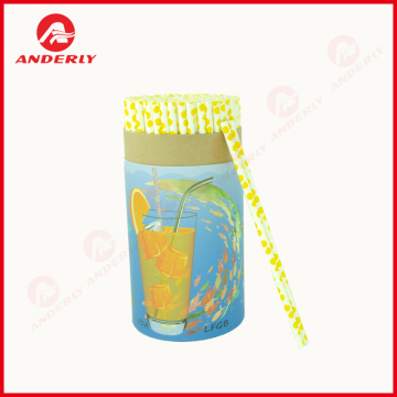 Food Grade Straw Packaging Custom Paper Tube