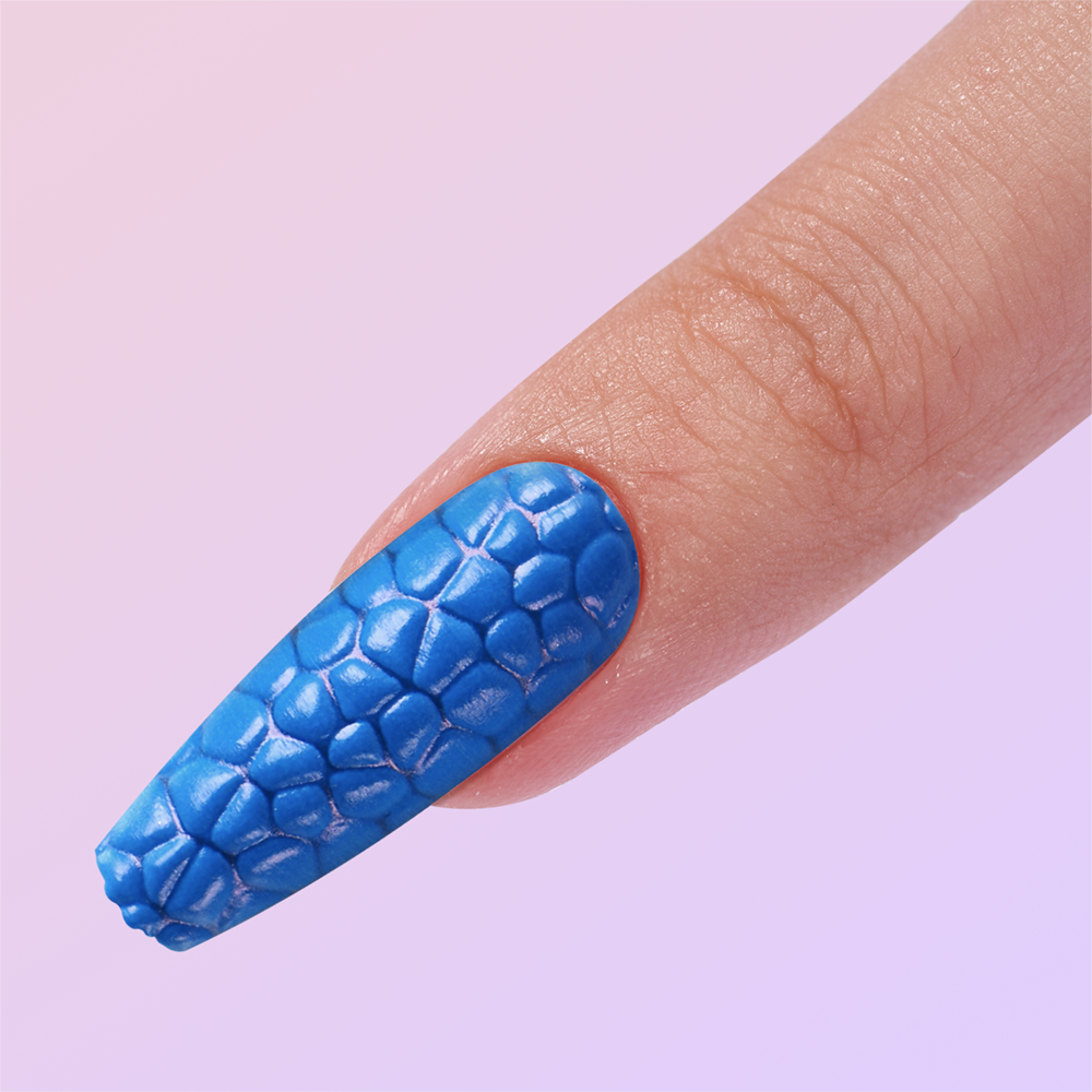 3D snake pattern press on nail