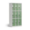 Colorful 9 Door Storage Locker 3 Tier