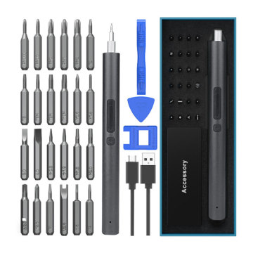 28-in-1 Precision Electric Screwdriver: USB Rechargeable Lithium-ion Battery Cordless Screwdriver