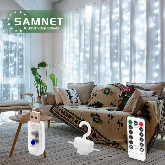 3X3 LED Christmas USB Curtains String Lights With Hook Garland Fairy Lights Garden Decoration Indoor Lighting For Home Bedroom