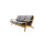 Wooden Arms 3 Seater Stoff Gepolstertes Sofa