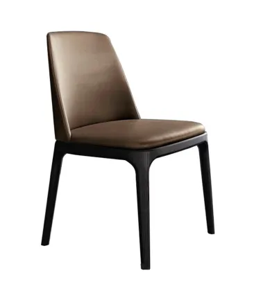 Modern Leather Dining Chair for Home and Restaurant