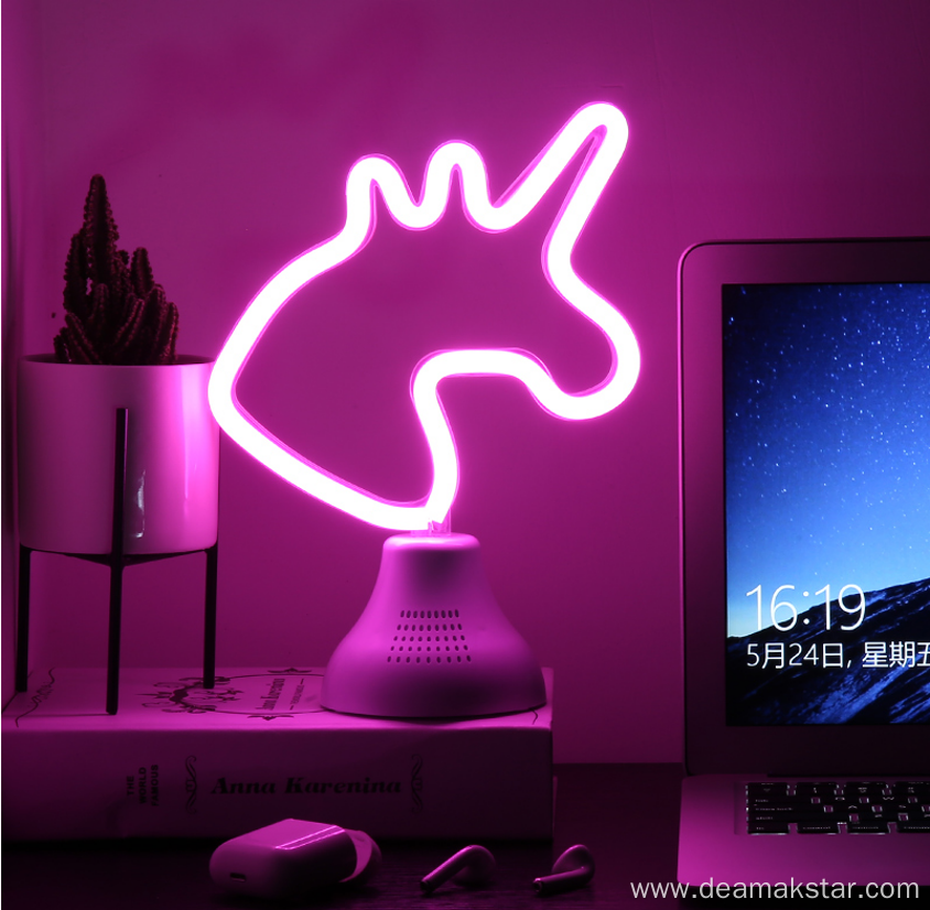 Unicorn Bluetooth Speaker Neon Light with Switch