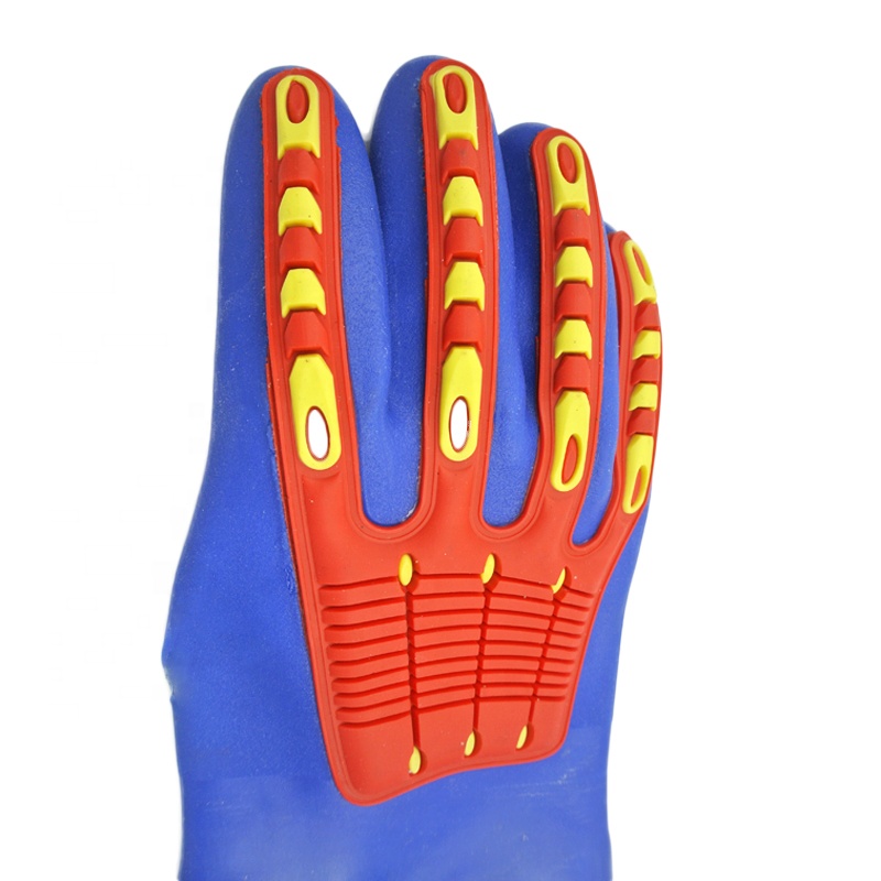 Blue TPR Impact resistant gloves