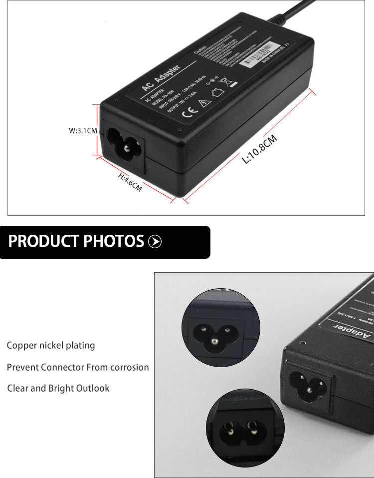 65w 19v 3.42a power charger for toshiba laptop