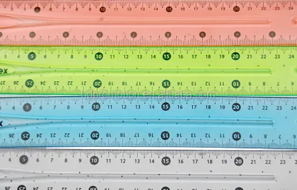 Flexible plastic ruler 15/20/30 cm school stationery