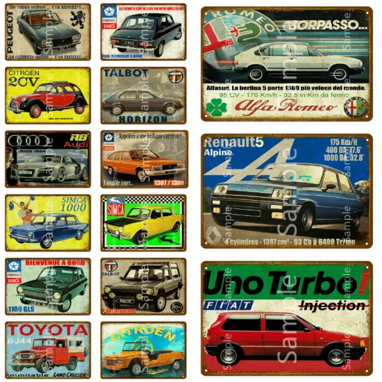 Classic SUV Racing Car Jeep Metal Plaque Tin Plate Sign Vintage Metal Poster Decorative Sign Garage Home Wall Decoration YL148