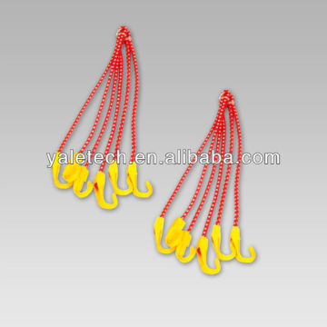 colored elastic cord with 6 hooks from manufacturer