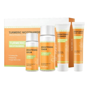 Wholesale Natural Organic Skin Care Set: Turmeric Nicotinamide Brightening 4 Piece