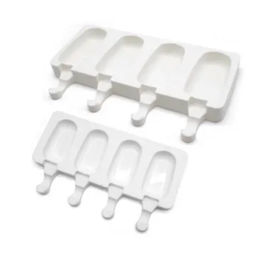 Silicone Popsicle Molds 4 Cavity DIY Ice Cream Mold