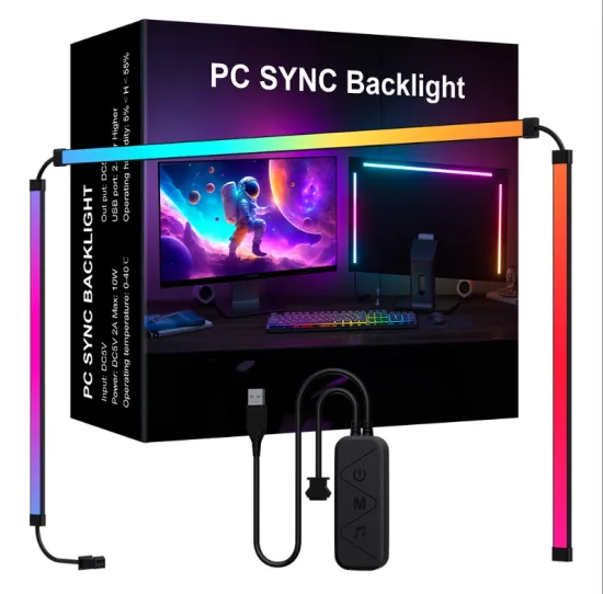 USB Computer Sync Light Strip with RGB Iridescent Screen Effect