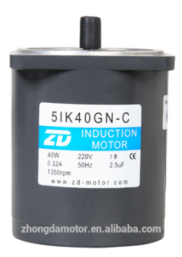 ZD MOTOR, 5IK40GN-C,ac induction motor ,lead wire type,pinion shaft type,40W90mm220v50HZ