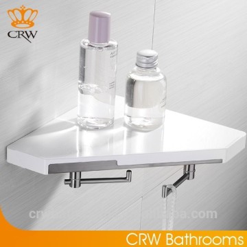 CRW F32310WH bathroom corner shelf with hook