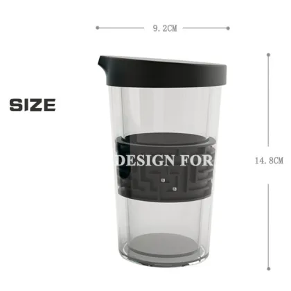 X&W Unique Design Tumbler Double Warm Maze Cup Bottled Water