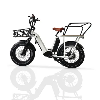 GreenPedal Dual Battery Electric Cargo Bike with Long Seat and 750W Motor