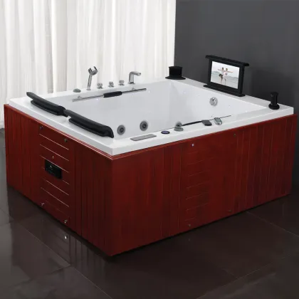 Japanese Wooden Bathtub with Massage Feature