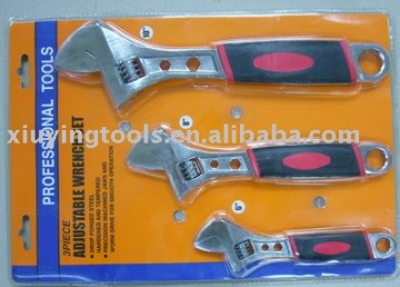 TOP QS-003 3 pcs adjustable wrench set ( CRV steel)
