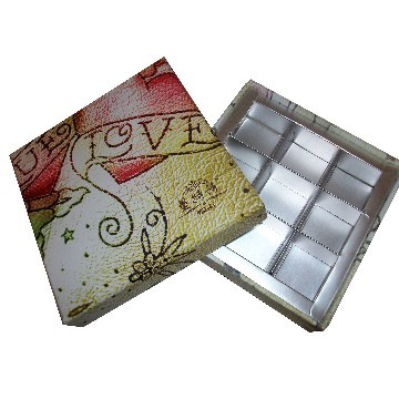 Custom chocolate box with glossy insert