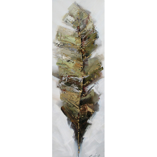 Textured Leaves Wall Art Handmade Oil Painting