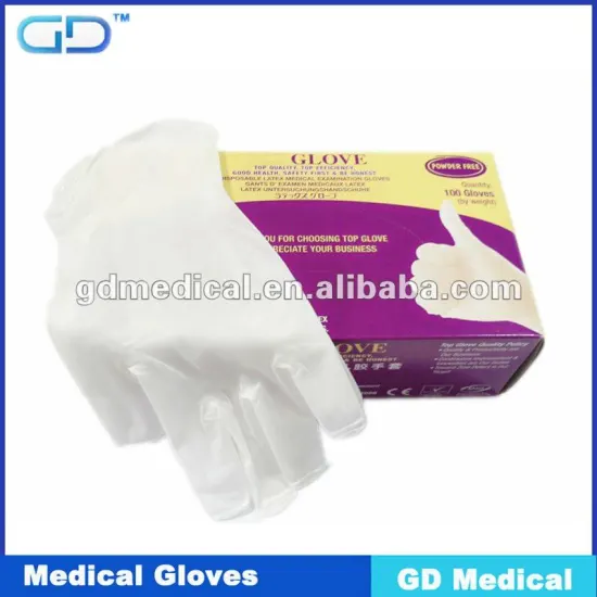 Nitrile glove powder free white colour