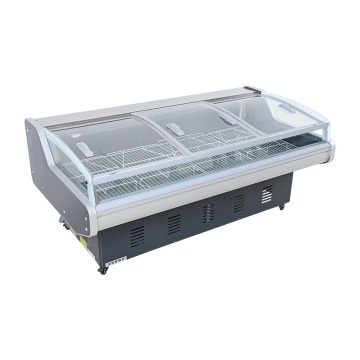 Glass Cover Multideck Open Chiller Hiển thị Tủ lạnh