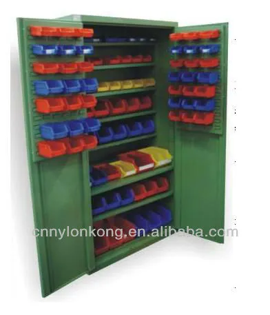 Storage Cabinet with Small Work Bins