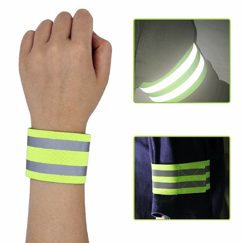 Mataas na Visitive Reflective Safety Arm wristband para sa Pagbibisikleta