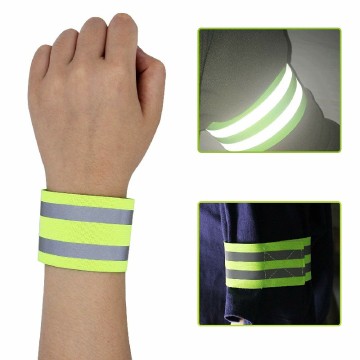 Pulsera de brazo reflectante de alta visibilidade para ciclismo