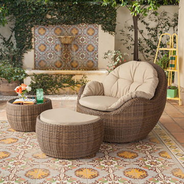 Leisure Outdoor Rattan Balcony Table and Chair Sets for Patio and Terrace