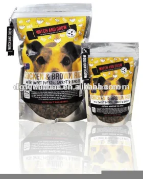 customized material reseal plastic pet food packaging