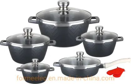 Casserole Granite Set 10PCS Cookware Set Aluminum Casserole Ceramic Coating Stewpot