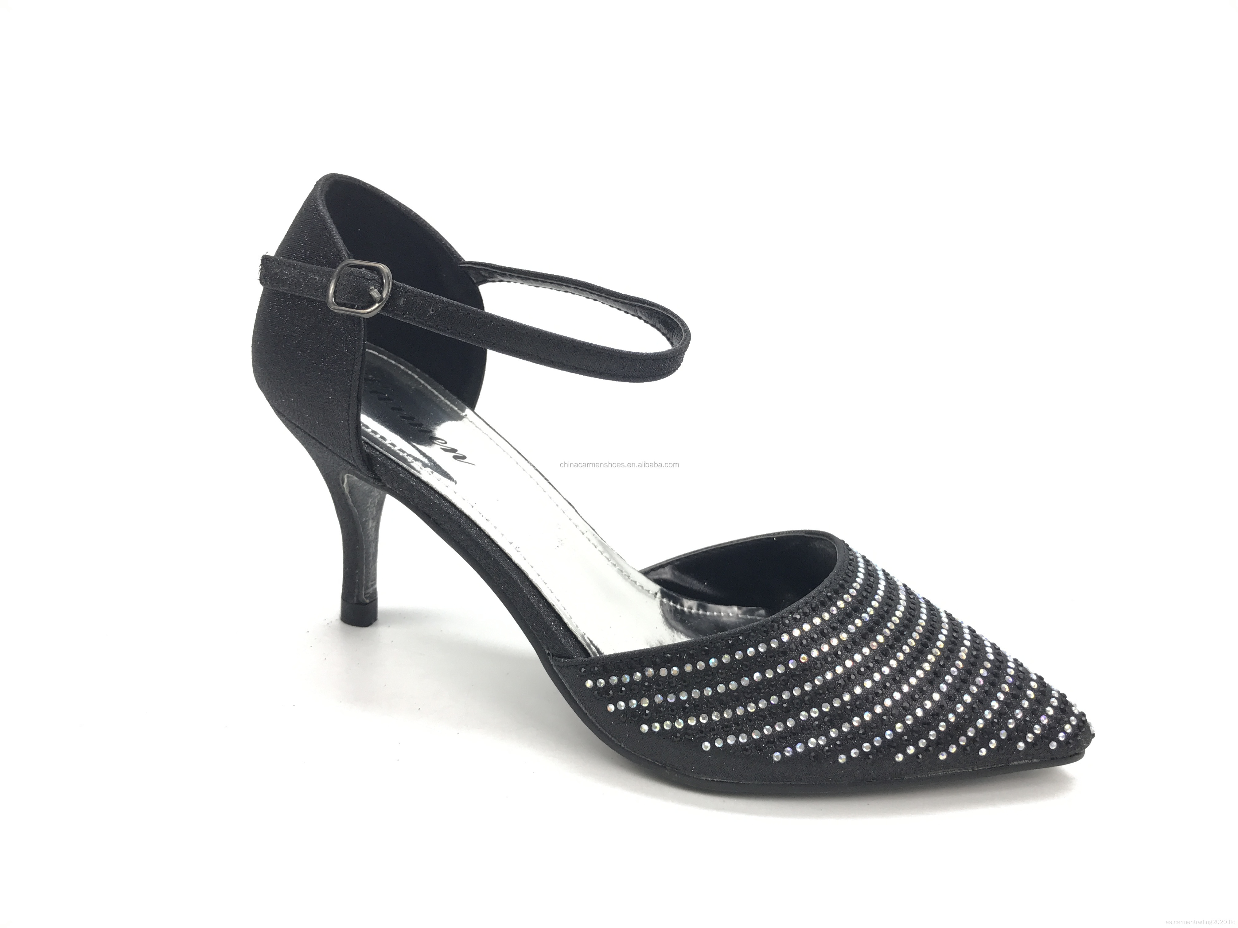 Mujeres Strip tobillo elegante D'Orsay Pombas puntiagudas cerradas
