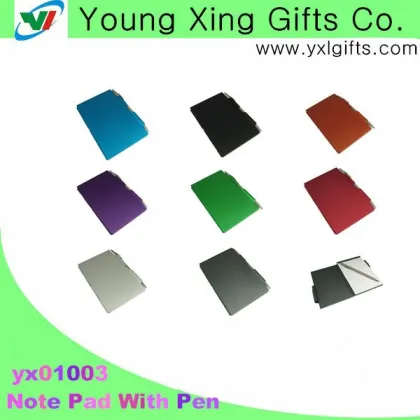 Mini metal notepad with pen/notepad with pen
