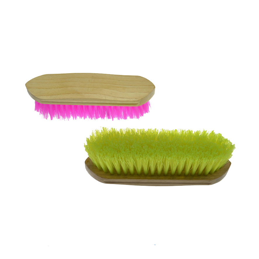 Horse Body Brush with Fluorescent Color Bristle