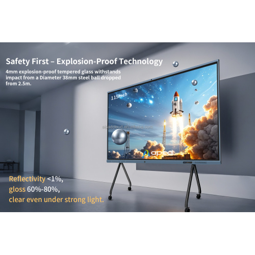 Grand tableau blanc numérique de 115 pouces