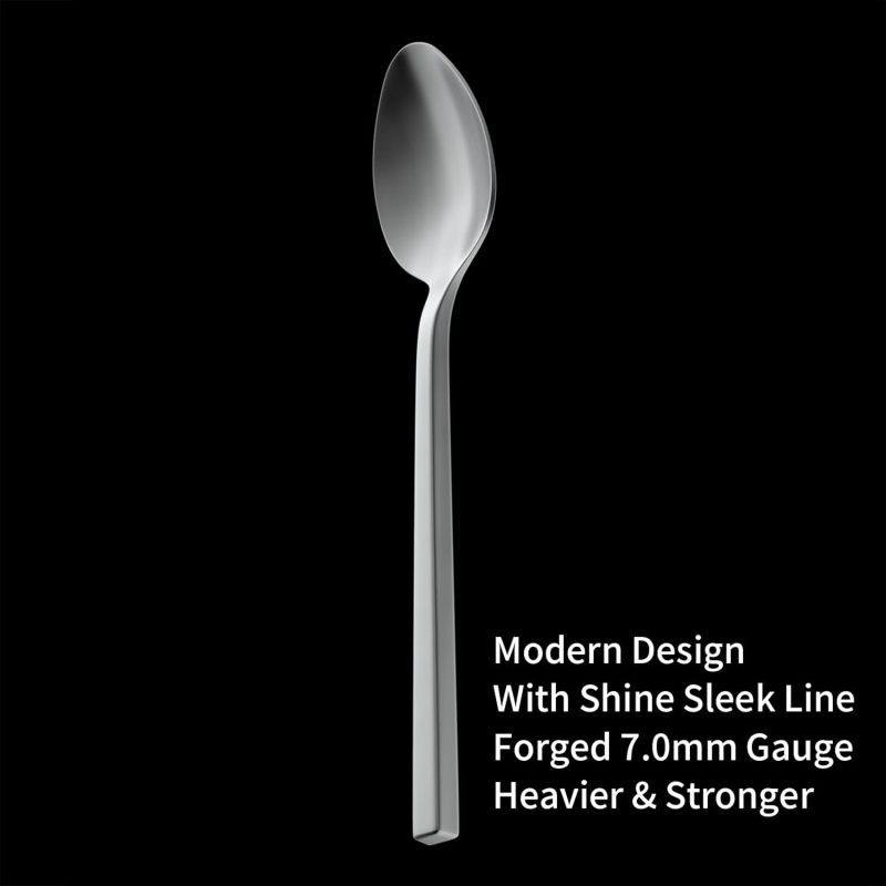 Alata Cube 20-Piece Forged Silverware Set Stainless Steel Flatware Set