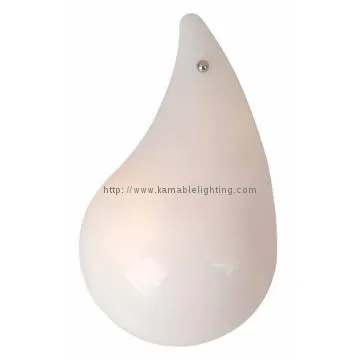 Modern White Glass Bathroom Wall Lights