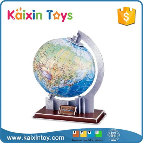 49pcs eco-friendly globe model developing toys,3d paper puzzle