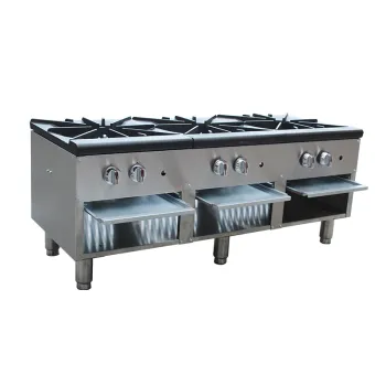 Triple stock pot stove commercial