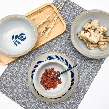 cheap product beautiful flower japanese style ceramic porcelain rice noodles soup bowl set