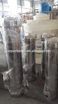 Stainless steel cartridge water filter housing for water treatment system